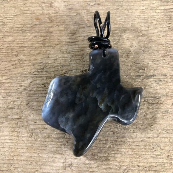 Smoky Agate w/ Druzy Window Texas Necklace Pendant - Picture 5 of 5